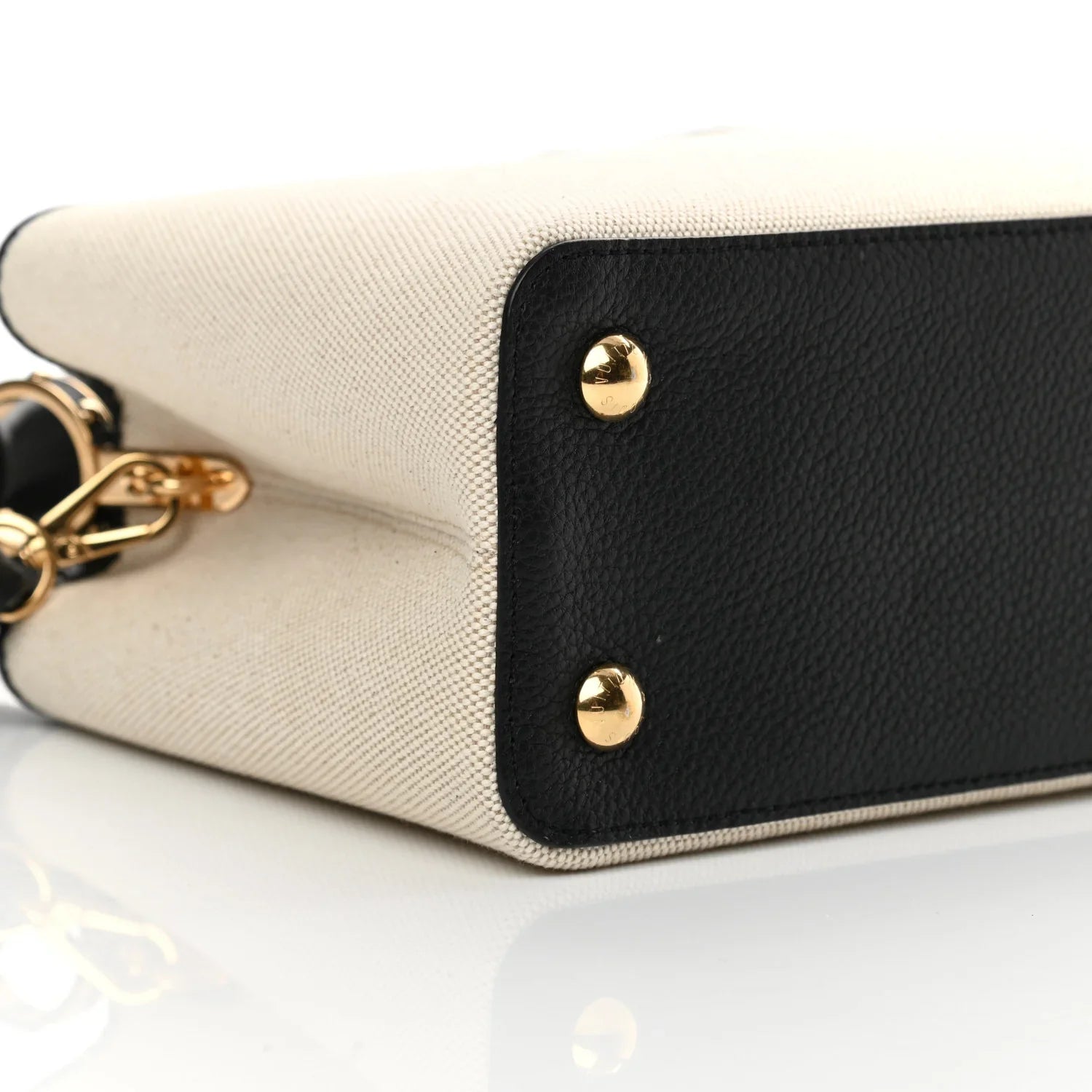 Louis Vuitton Canvas Taurillon Capucines MM Handbag – Beige