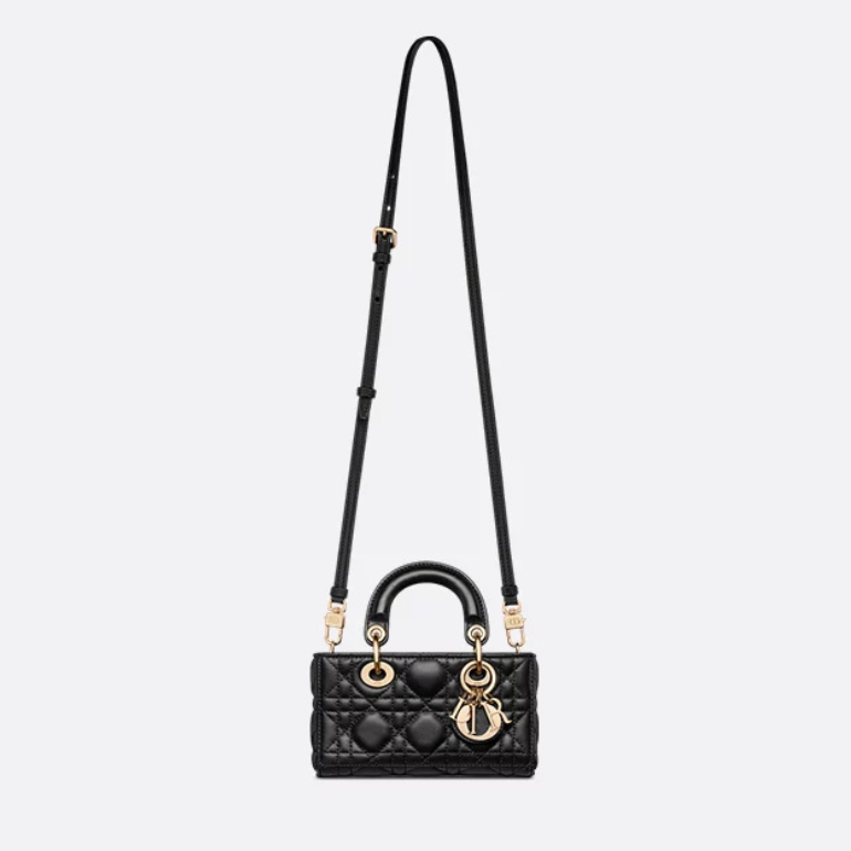 Dior Lady D-Joy Lambskin Micro Bag - Black Cannage