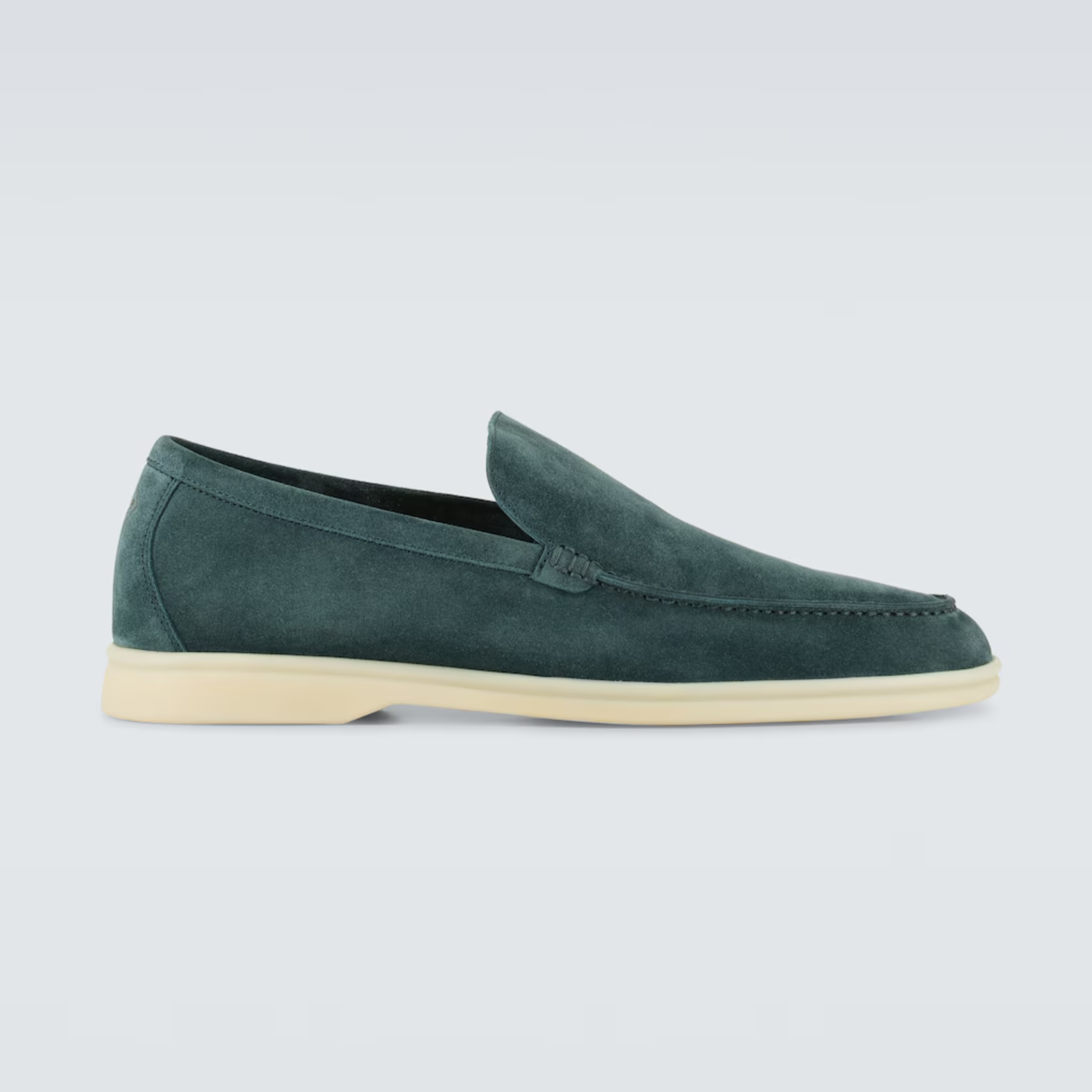 Loro Piana Summer Walk Suede Loafers - Dark Green