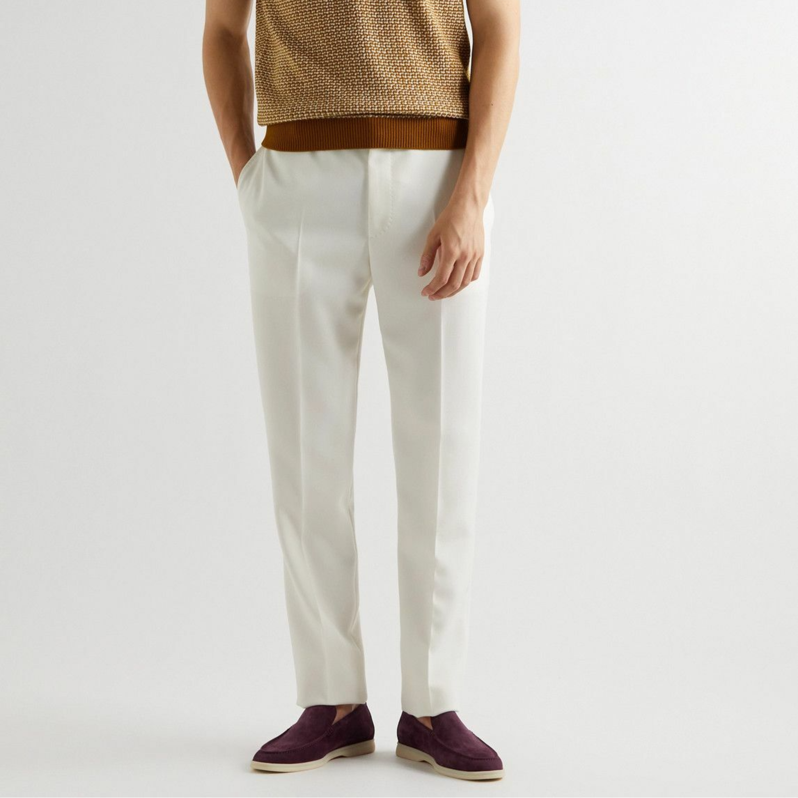 Loro Piana Summer Walk Suede Loafers - Amarone