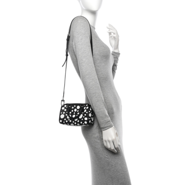 Louis Vuitton x Yayoi Kusama Nano Speedy Bandouliere Handbag - Black
