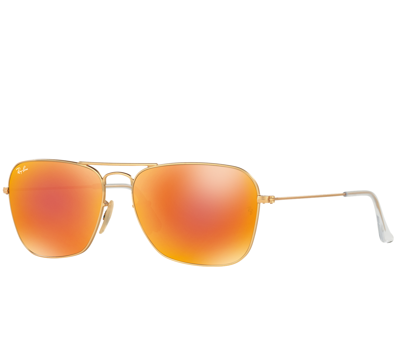 Ray Ban Caravan RB3136 112/69 Square Gold Frame Sunglasses