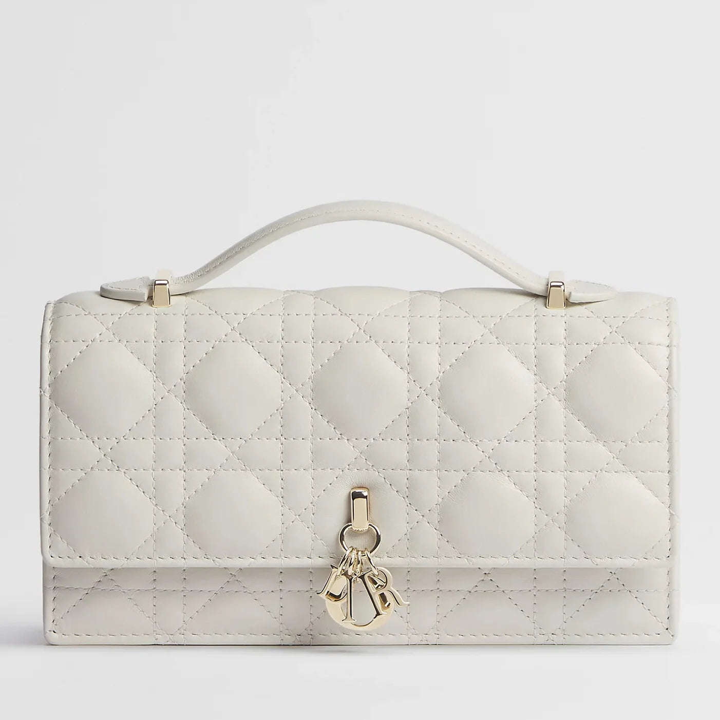 Dior My Dior Cannage Lambskin Mini Bag - Latte