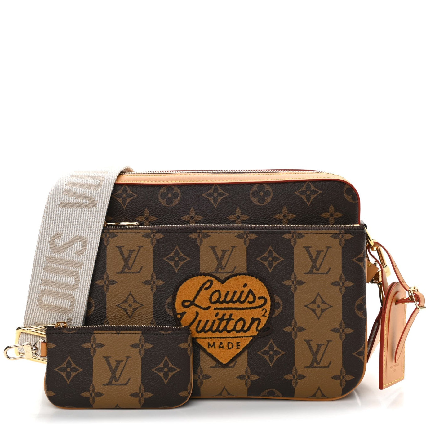 Louis Vuitton x NIGO Reverse Monogram Messenger Bag - Brown