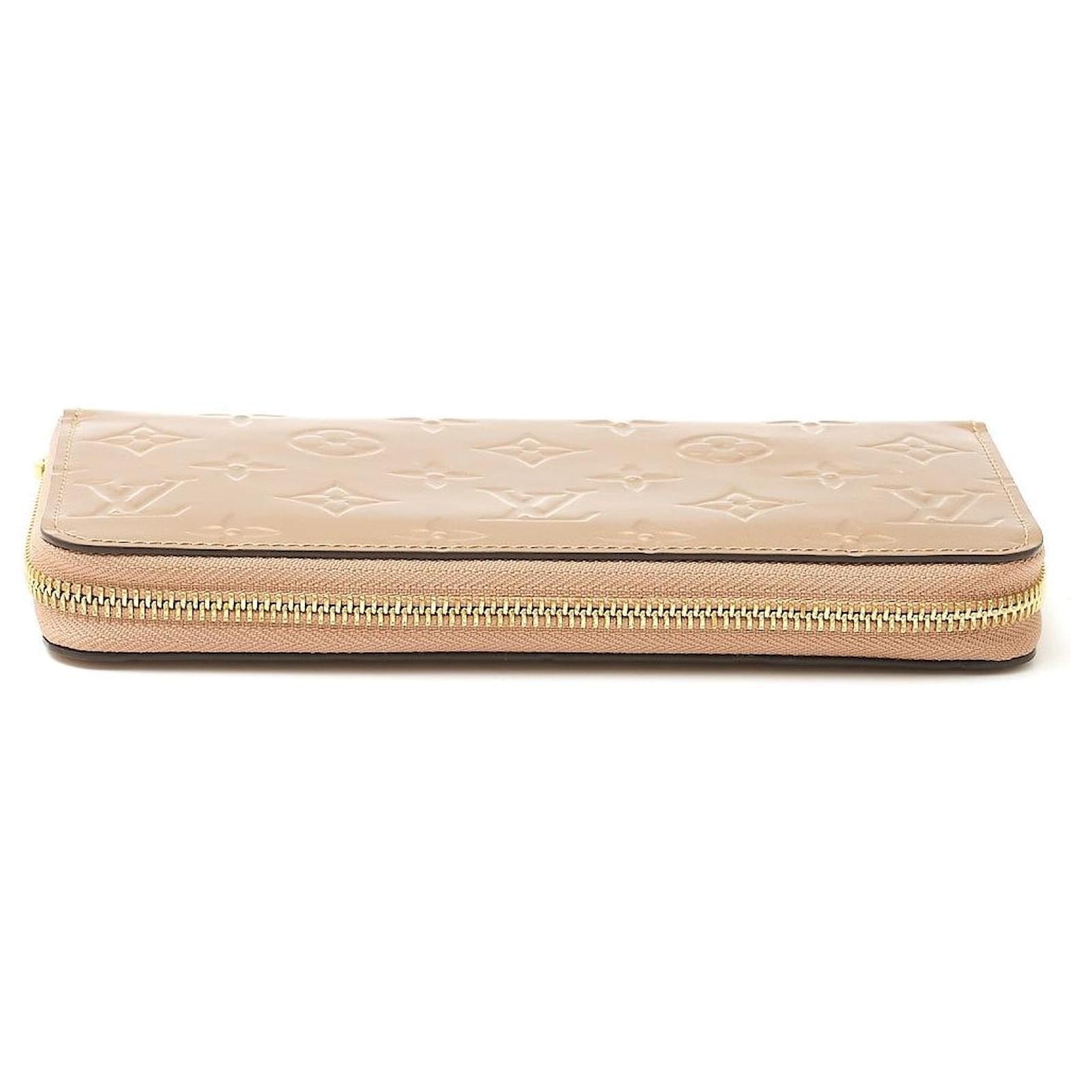 Louis Vuitton Monogram Vernis Zippy Wallet - Beige