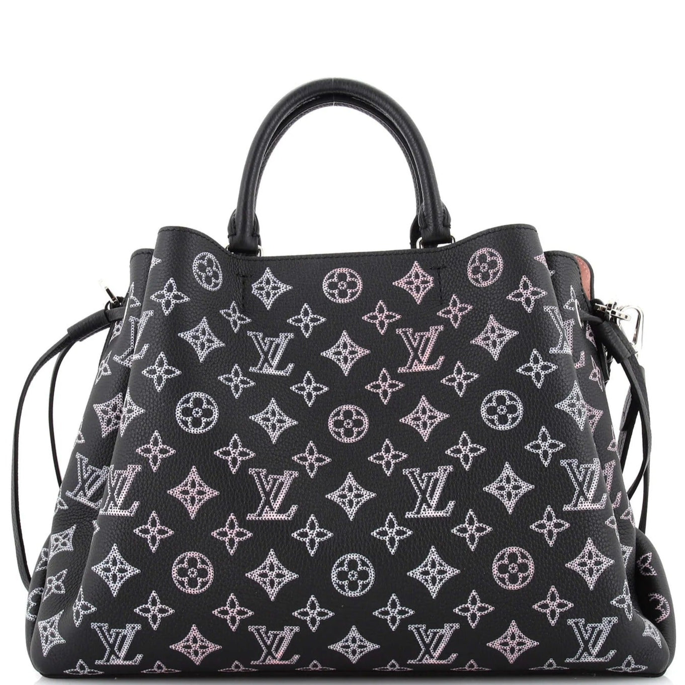 Louis Vuitton Mahina Leather Bella Tote Handbag - Black