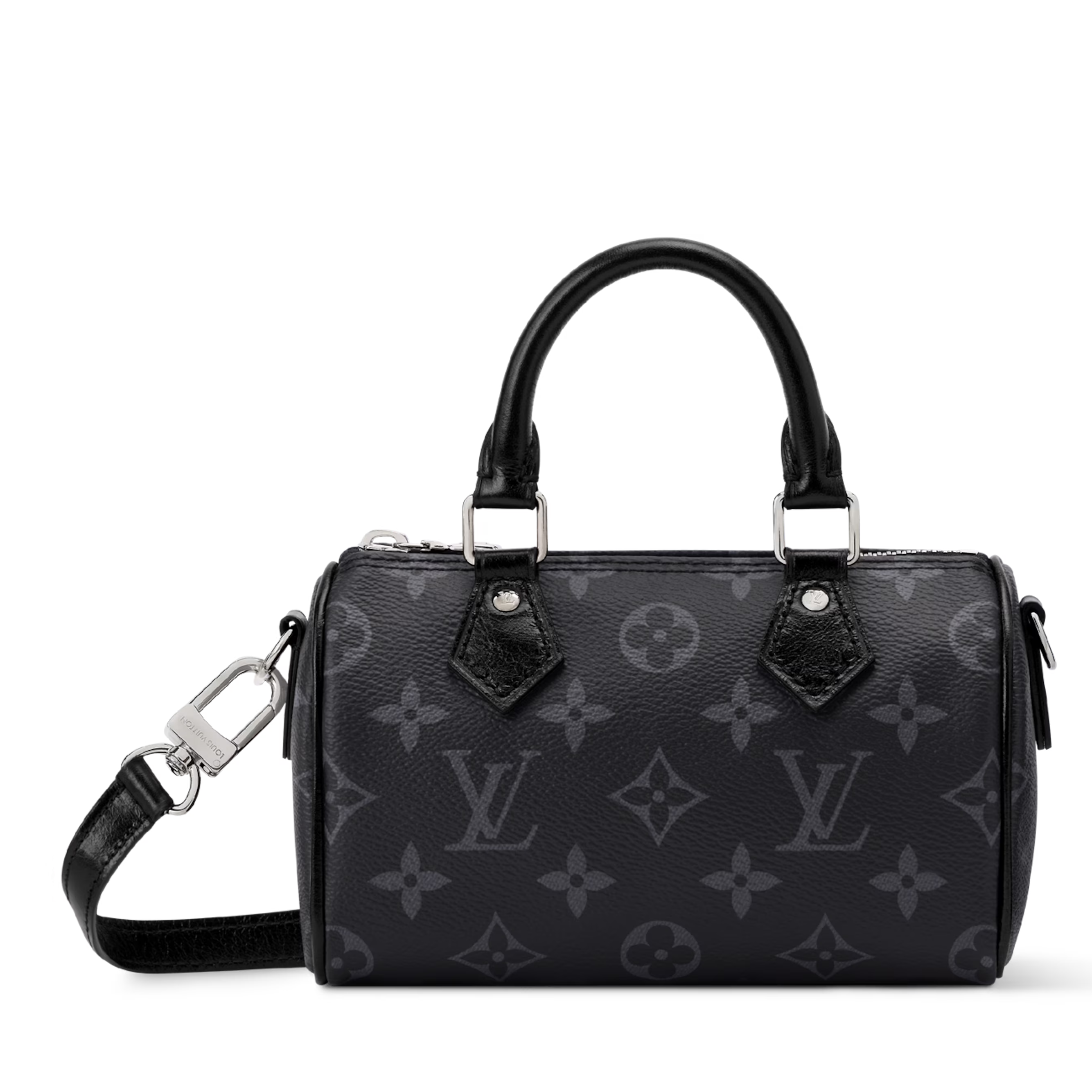 Louis Vuitton Monogram Eclipse Nano Speedy Handbag – Black