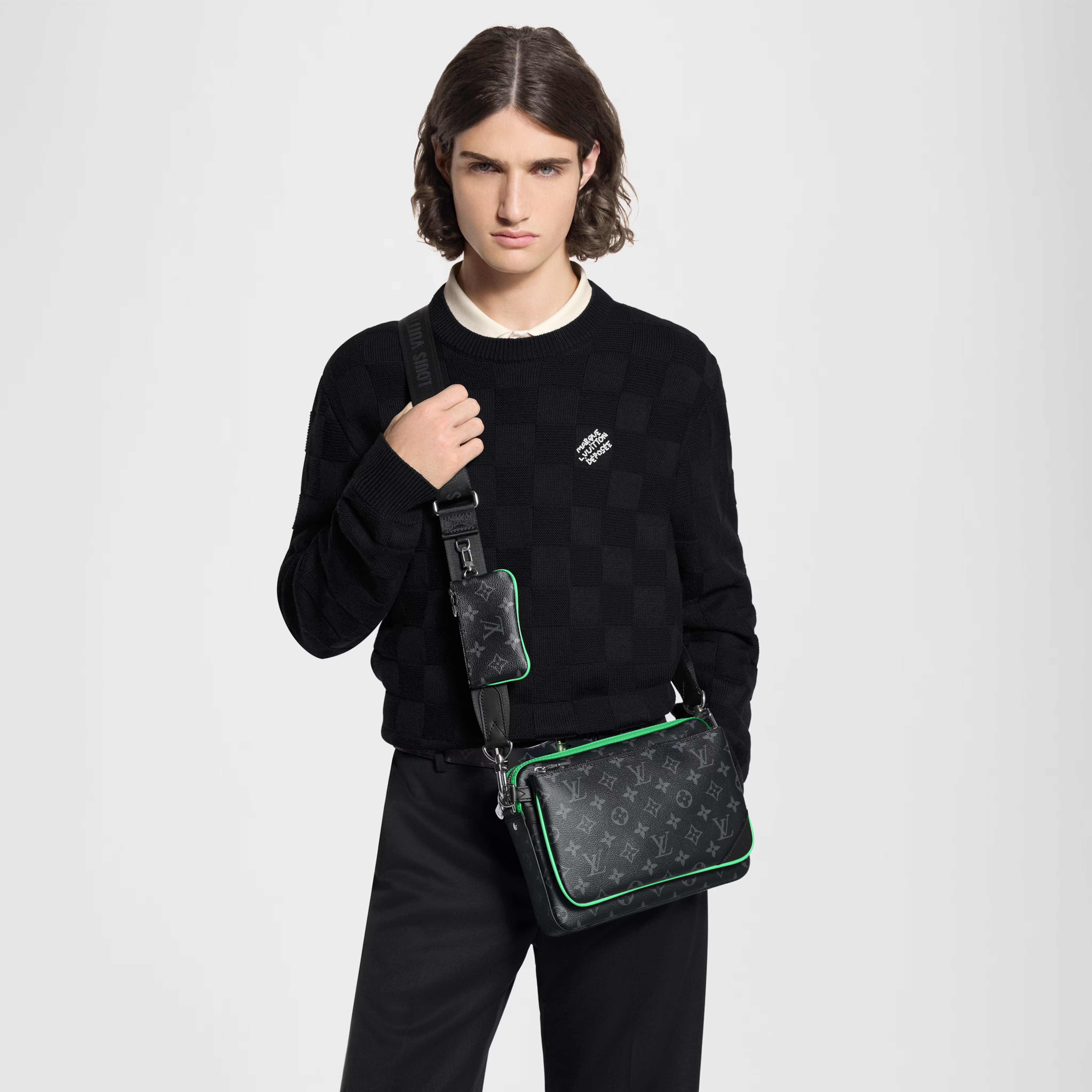 Louis Vuitton Monogram Eclipse Trio Messenger Bag – Bamboo Green