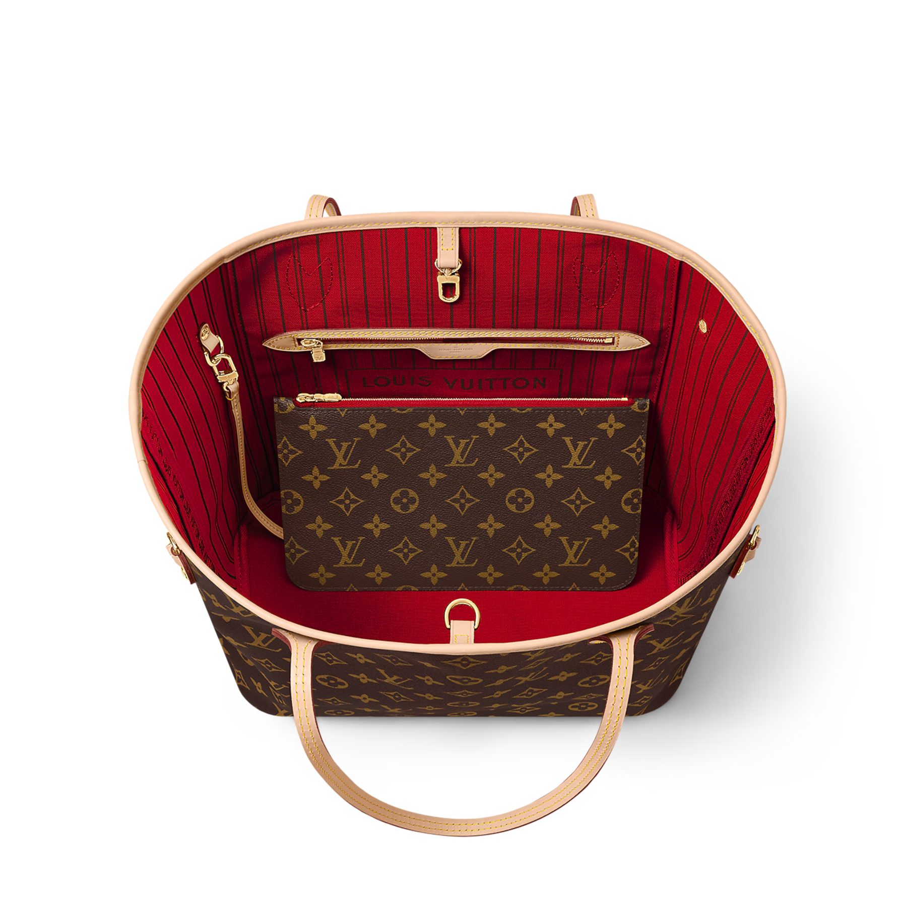 Louis Vuitton Neverfull MM Tote Bag - Cerise