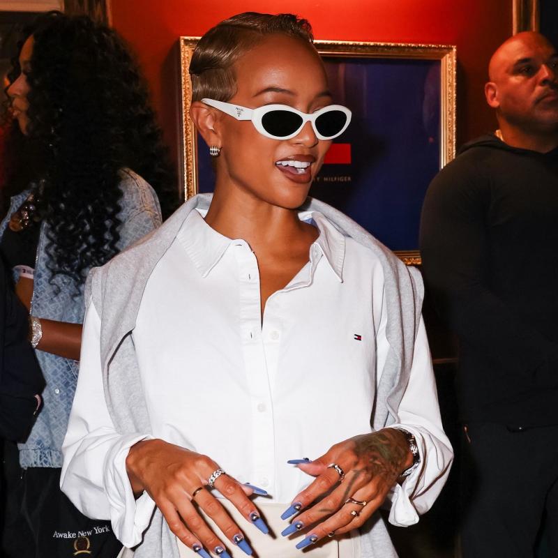 Prada PR26Z 17K-08Z White Oval Sunglasses