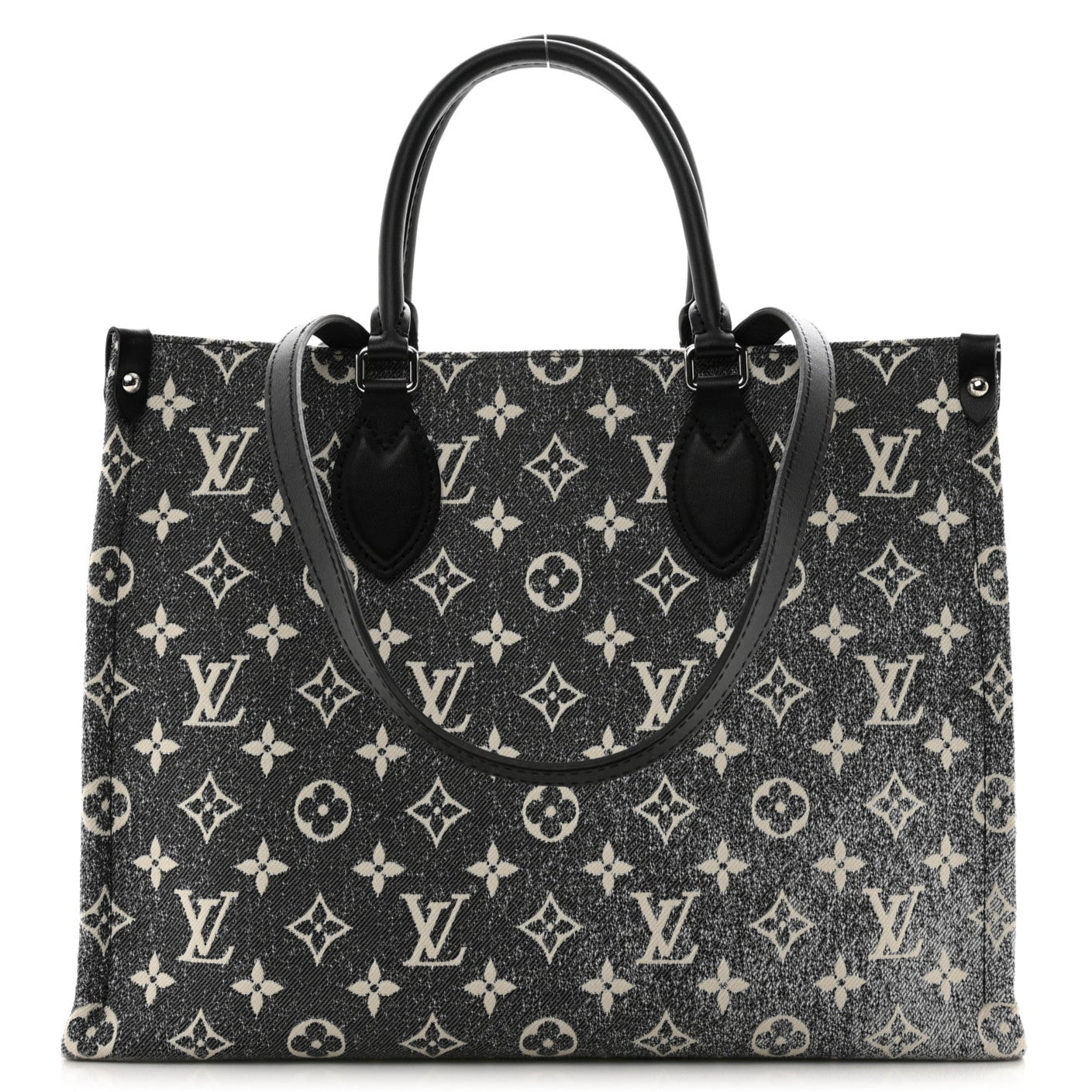 Louis Vuitton Monogram Jacquard Denim OnTheGo MM Tote Bag - Black