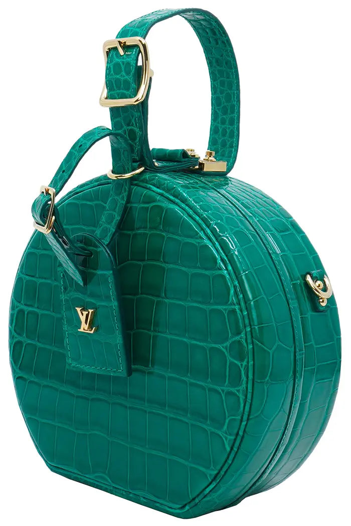 Louis Vuitton Alligator Petite Boite Chapeau Handbag - Green