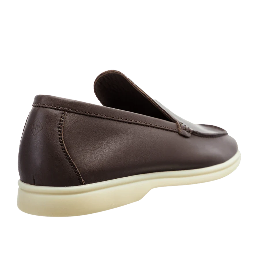 Loro Piana Summer Walk Elk Leather Loafers -  Very Dark Brown (H027)