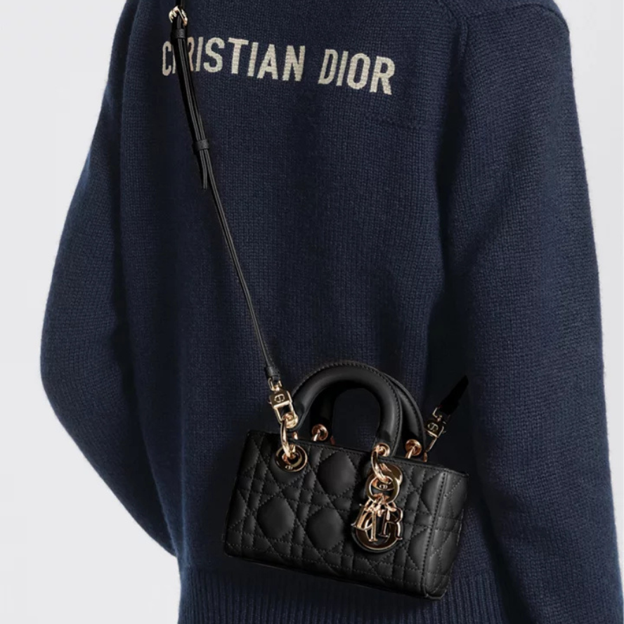 Dior Lady D-Joy Lambskin Micro Bag - Black Cannage
