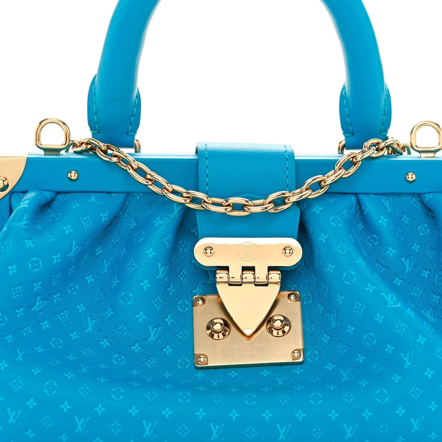 Louis Vuitton Calfskin Monogram Clutch Bag – Blue