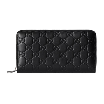 Gucci GG Emblem Zip Around Wallet – Black