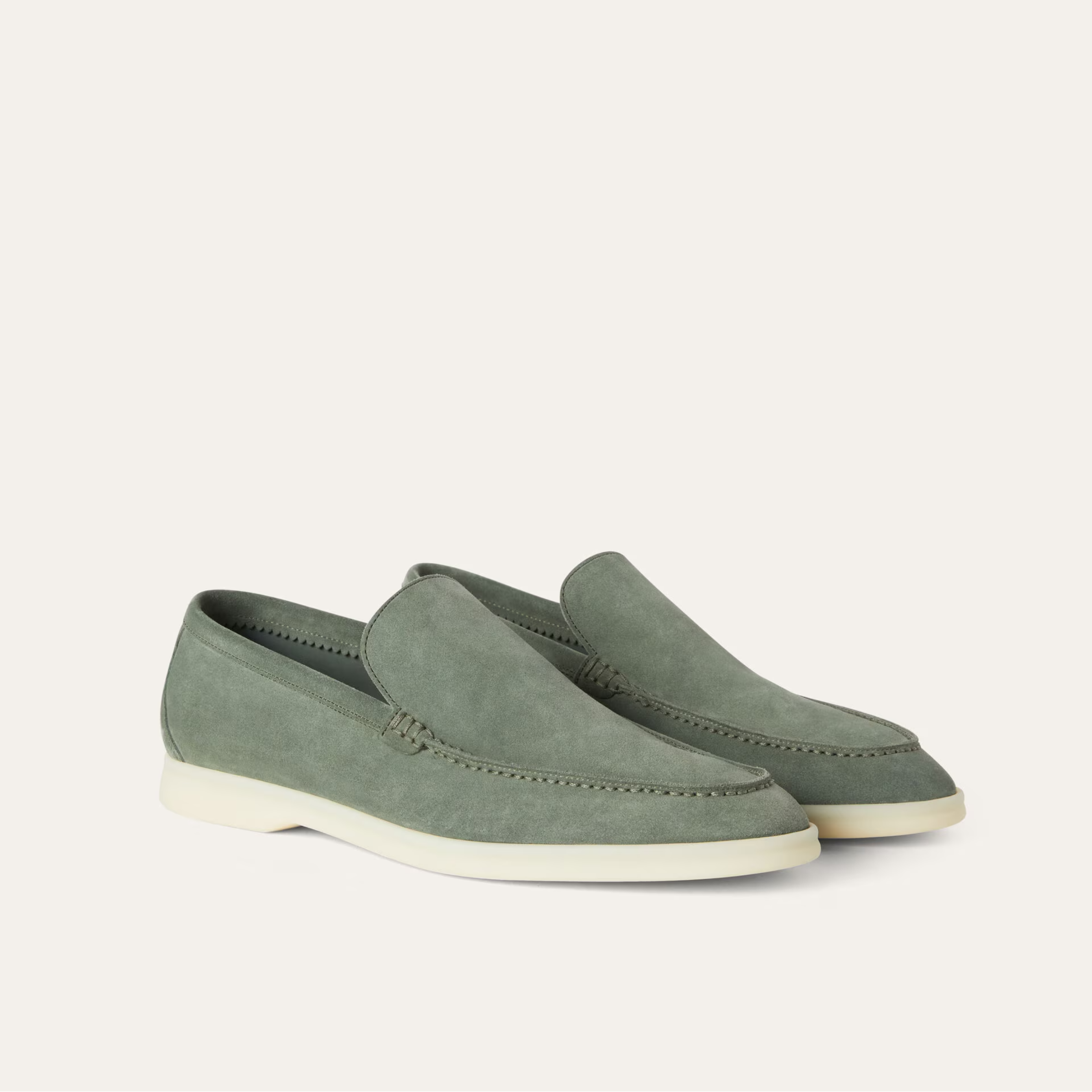 Loro Piana Summer Walk Suede Loafer -  Frozen Fir (515Z)