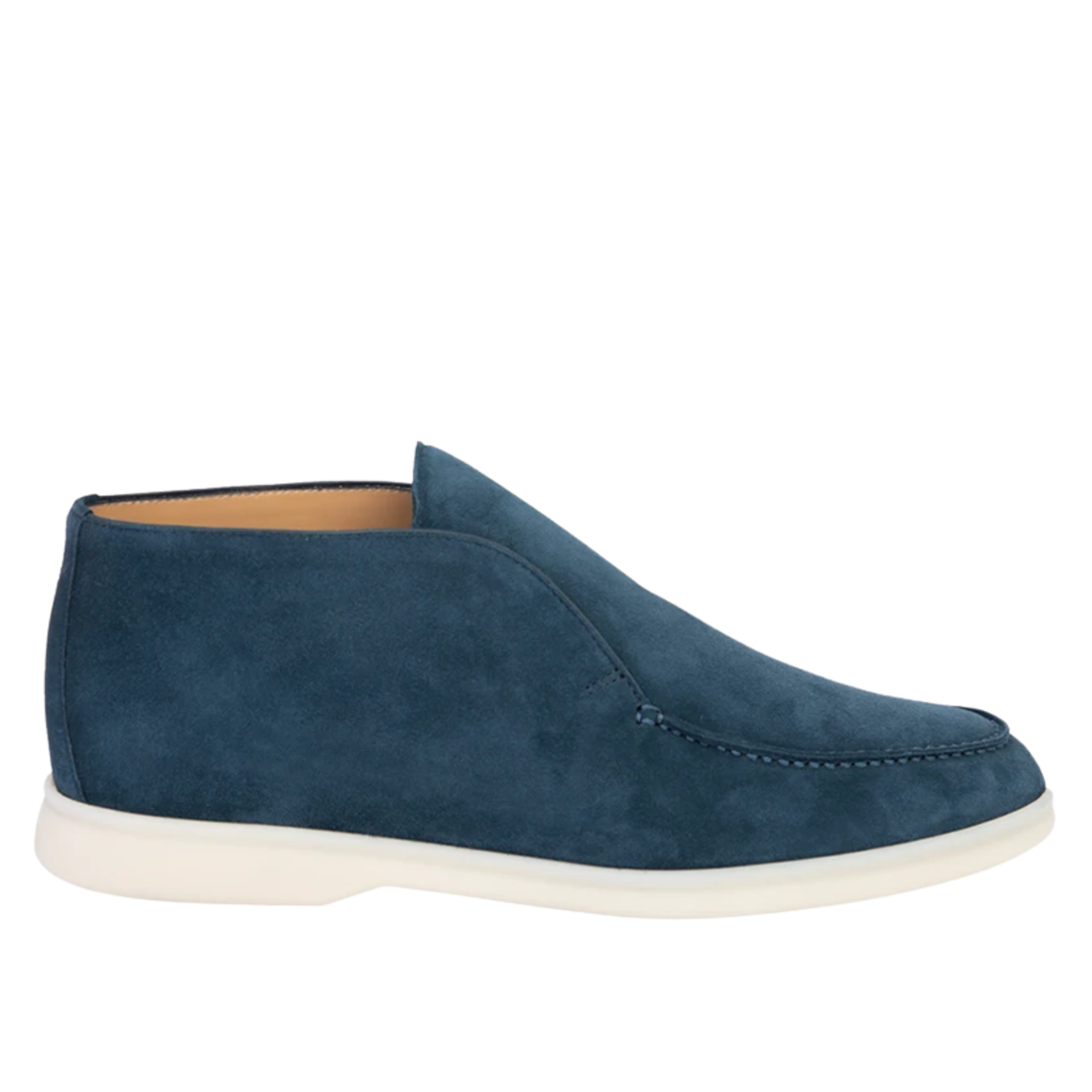 Loro Piana Open Walk Suede Ankle Boots - Dark Blue