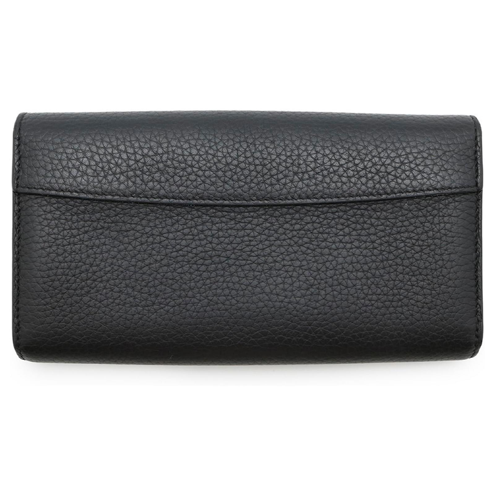 Louis Vuitton Capucines Taurillon Leather Long Wallet - Black