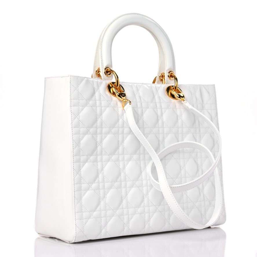 Dior Large Lady Dior Bag - Latte Cannage Lambskin
