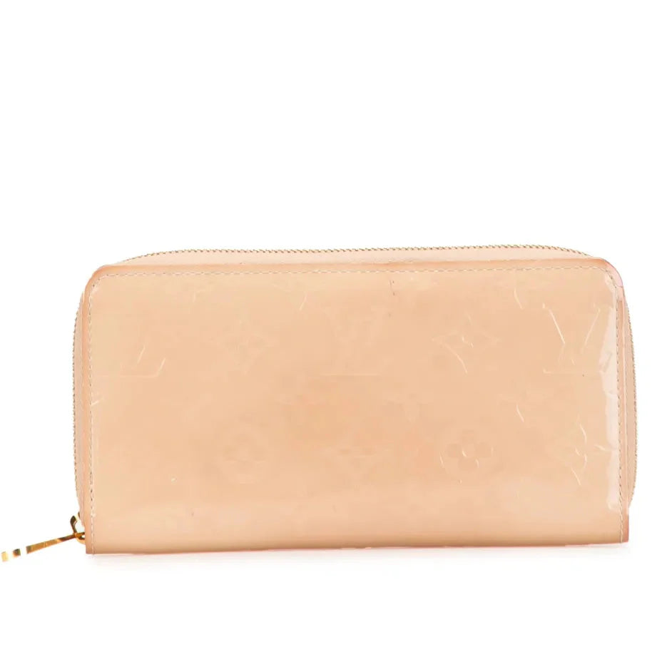 Louis Vuitton Monogram Vernis Zippy Wallet  - Beige