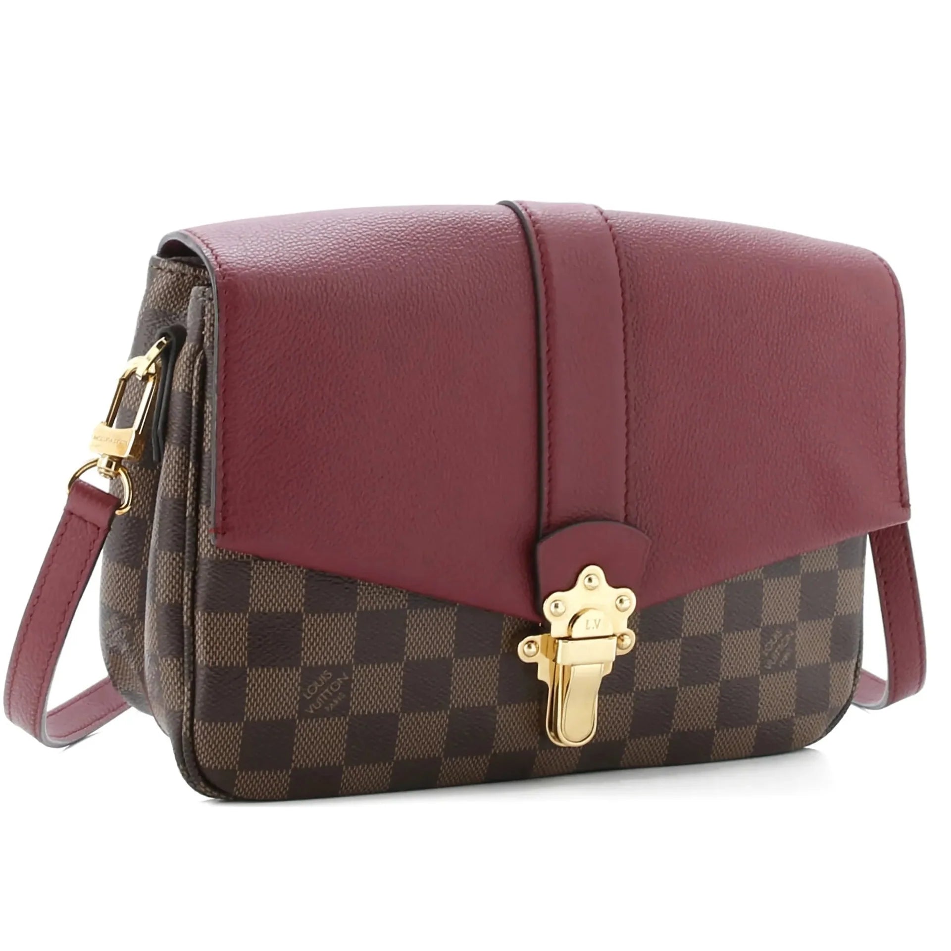 Louis Vuitton Damier Ebene Clapton Crossbody Shoulder Bag - Brown