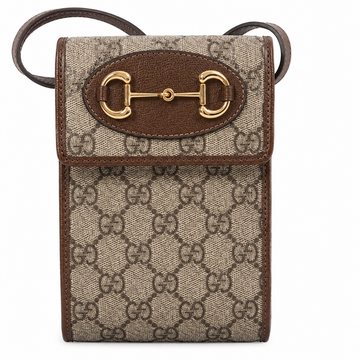 Gucci GG Supreme Mini Horsebit 1955 Crossbody Bag – Beige