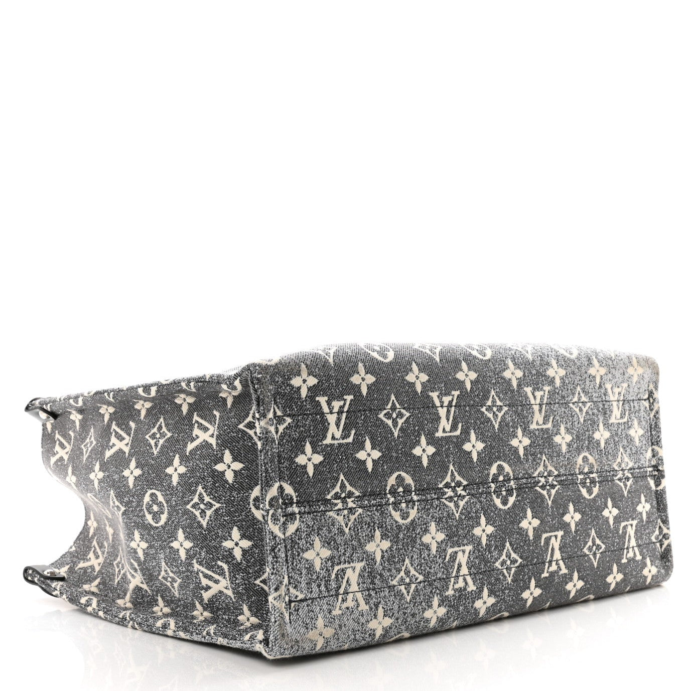 Louis Vuitton Monogram Jacquard Denim OnTheGo MM Tote Bag - Black