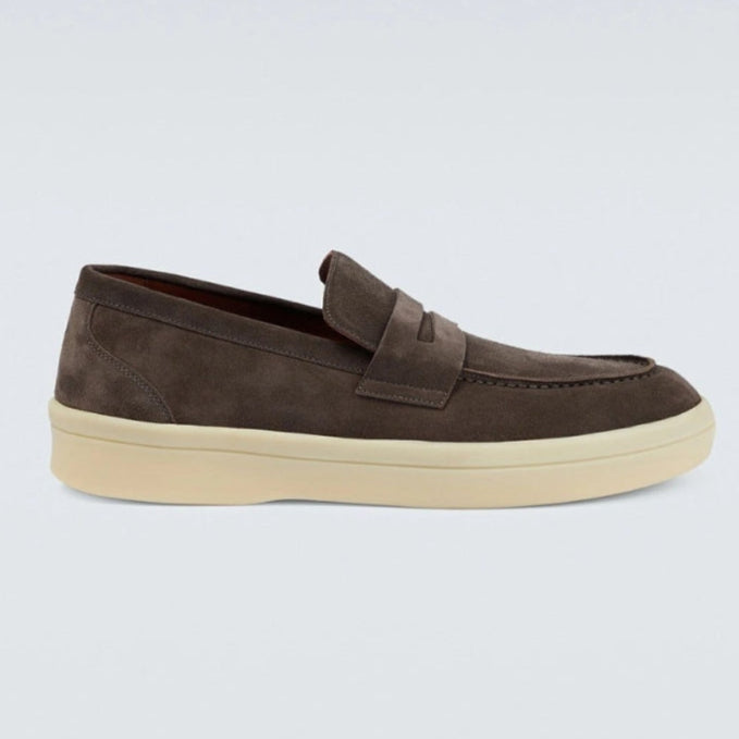 Loro Piana Ultimate Walk Suede Loafer - Dark Brown (213)