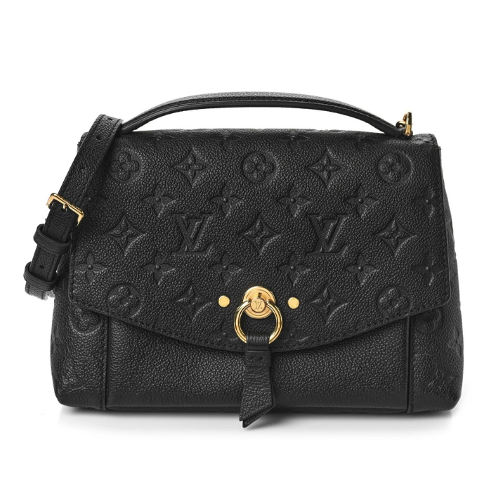 Louis Vuitton Monogram Empreinte Blanche BB Shoulder Bag - Black