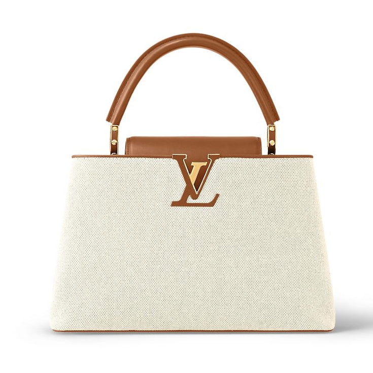 Louis Vuitton Taurillon Leather Capucines MM Handbag – Ecru Beige