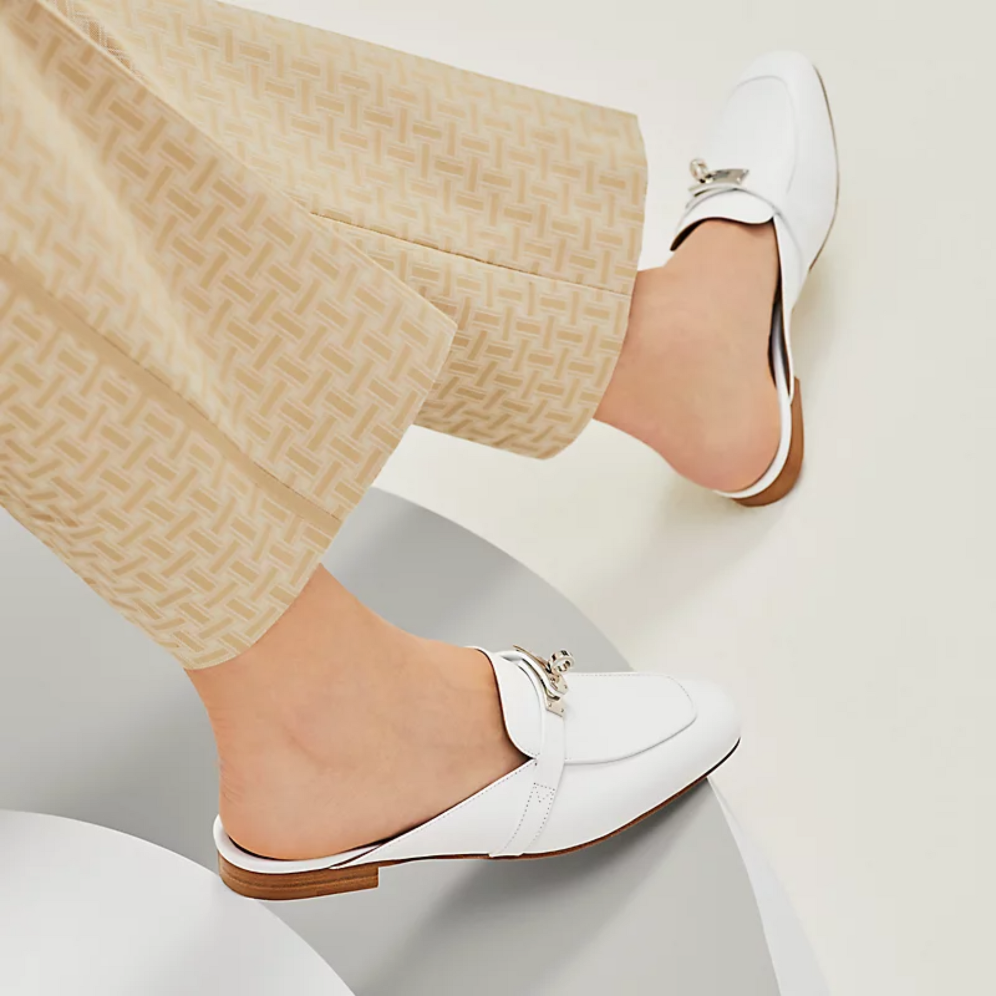 Hermes Oz Mule - Blanc