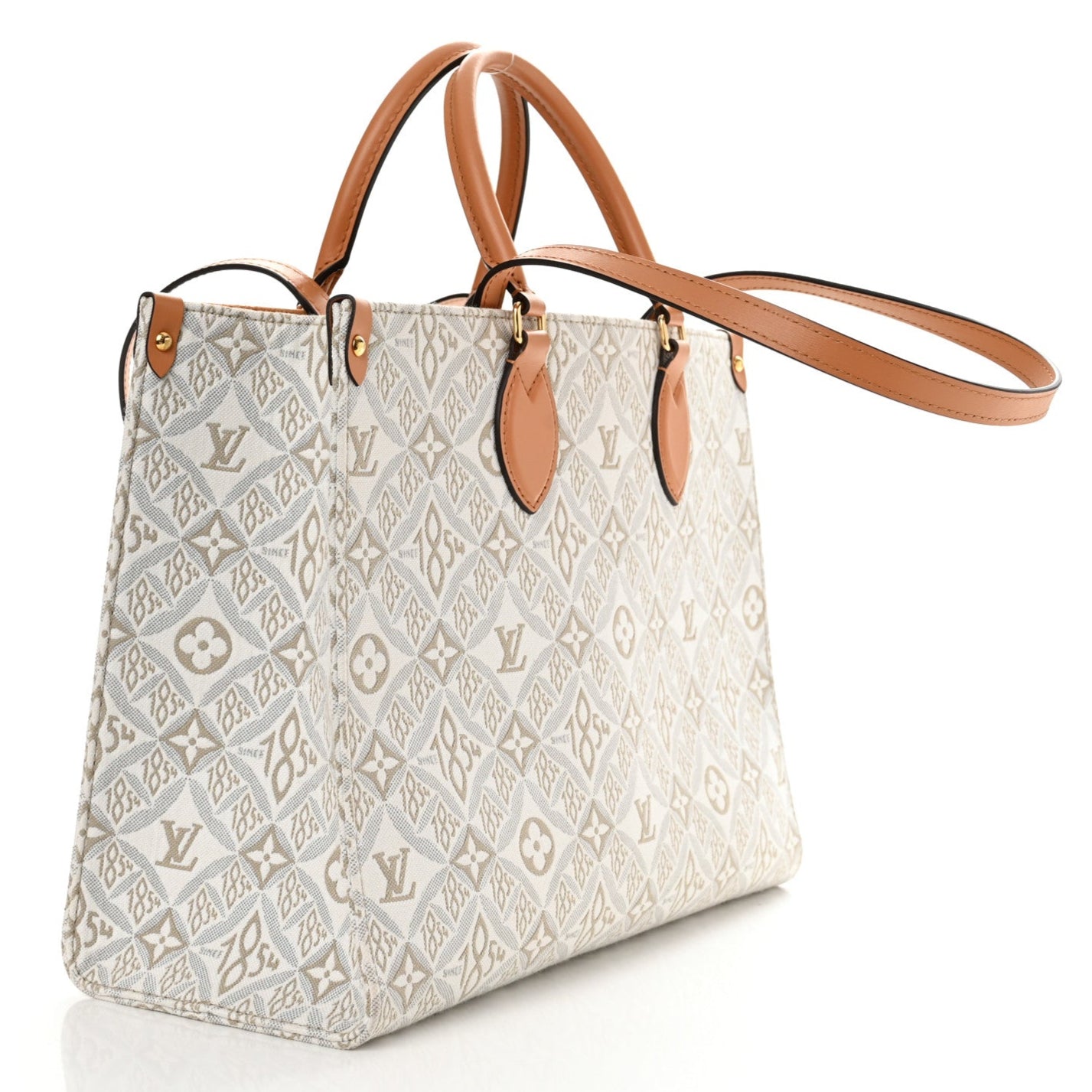 Louis Vuitton Jacquard Since 1854 OnTheGo MM Handbag - Creme