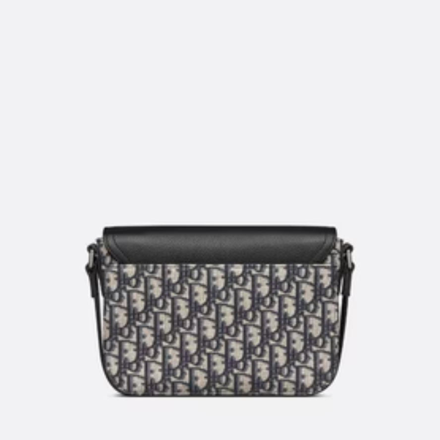 Dior Medium Saddle Messenger Bag with Flap - Black