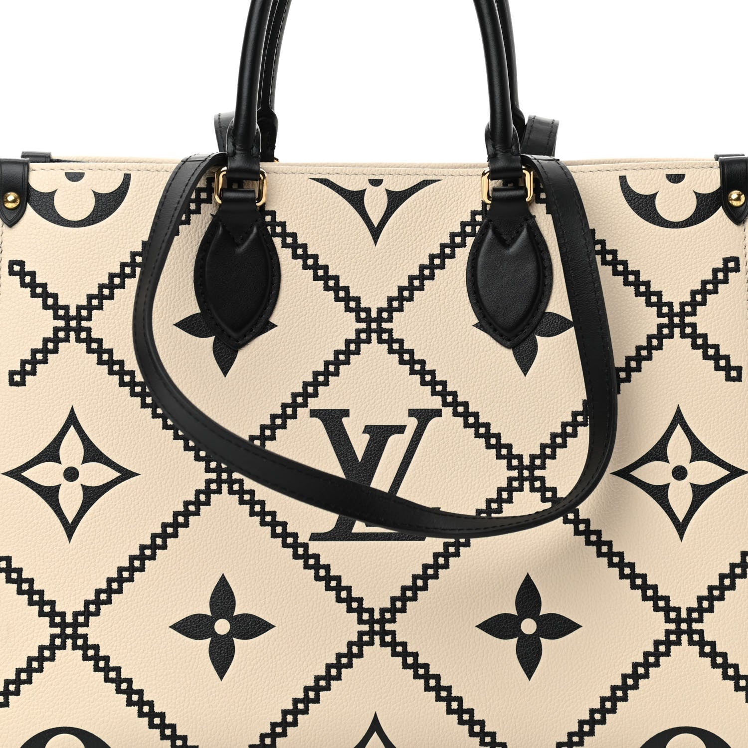 Louis Vuitton Empreinte Monogram Giant Broderies OnTheGo MM Tote Bag - White
