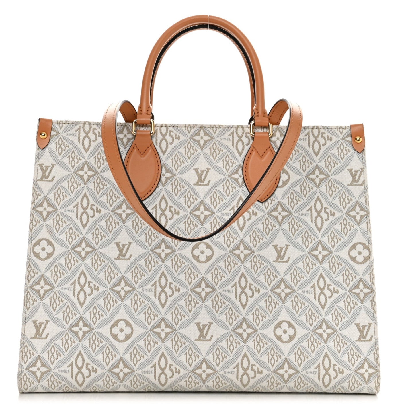 Louis Vuitton Jacquard Since 1854 OnTheGo MM Handbag - Creme