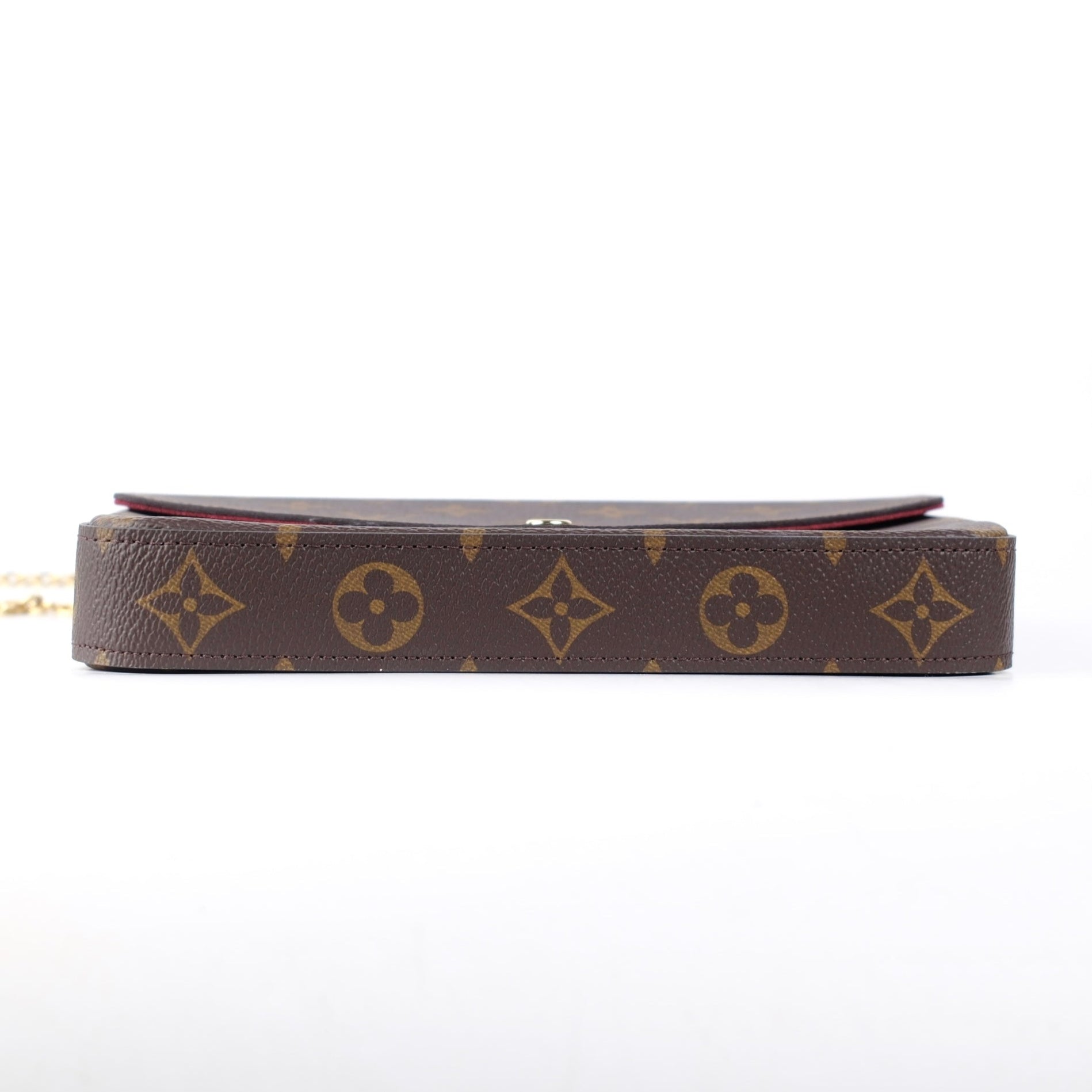 Louis Vuitton Pochette Félicie Chain Shoulder Bag - Brown Coated Canvas