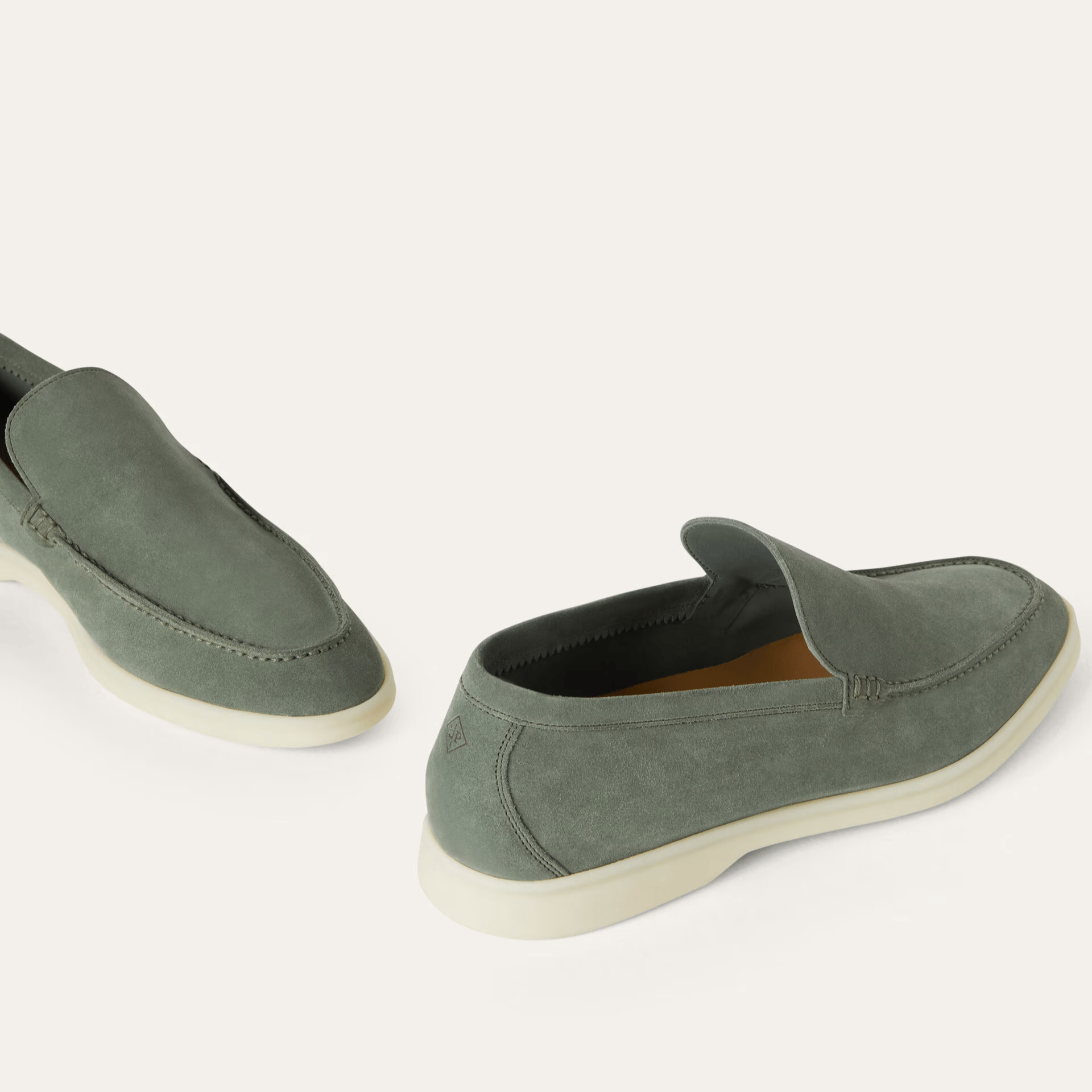 Loro Piana Summer Walk Suede Loafers - Frozen Fir (515Z)