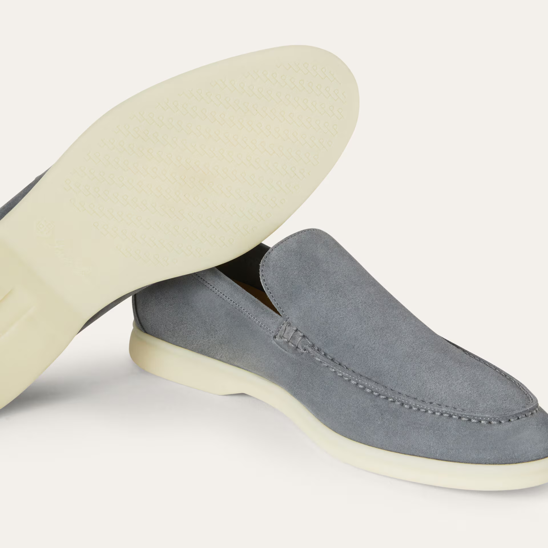 Loro Piana Summer Walk Suede Loafers - Frozen Blue (60JF)