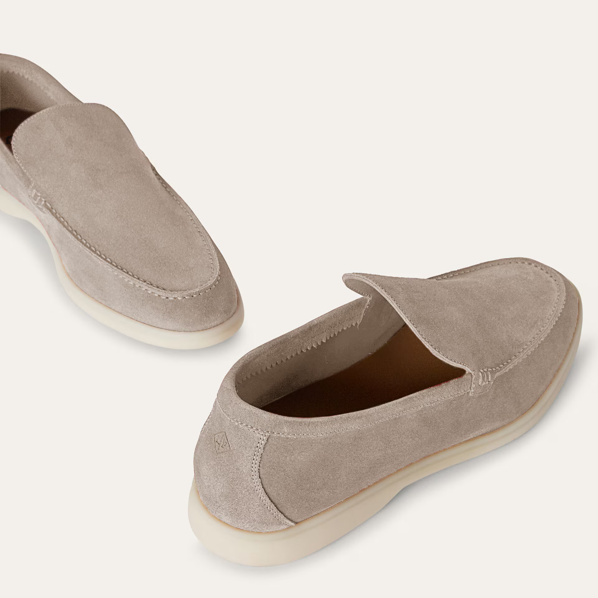 Loro Piana Summer Walk Suede Loafers - Classic Beige (D840)