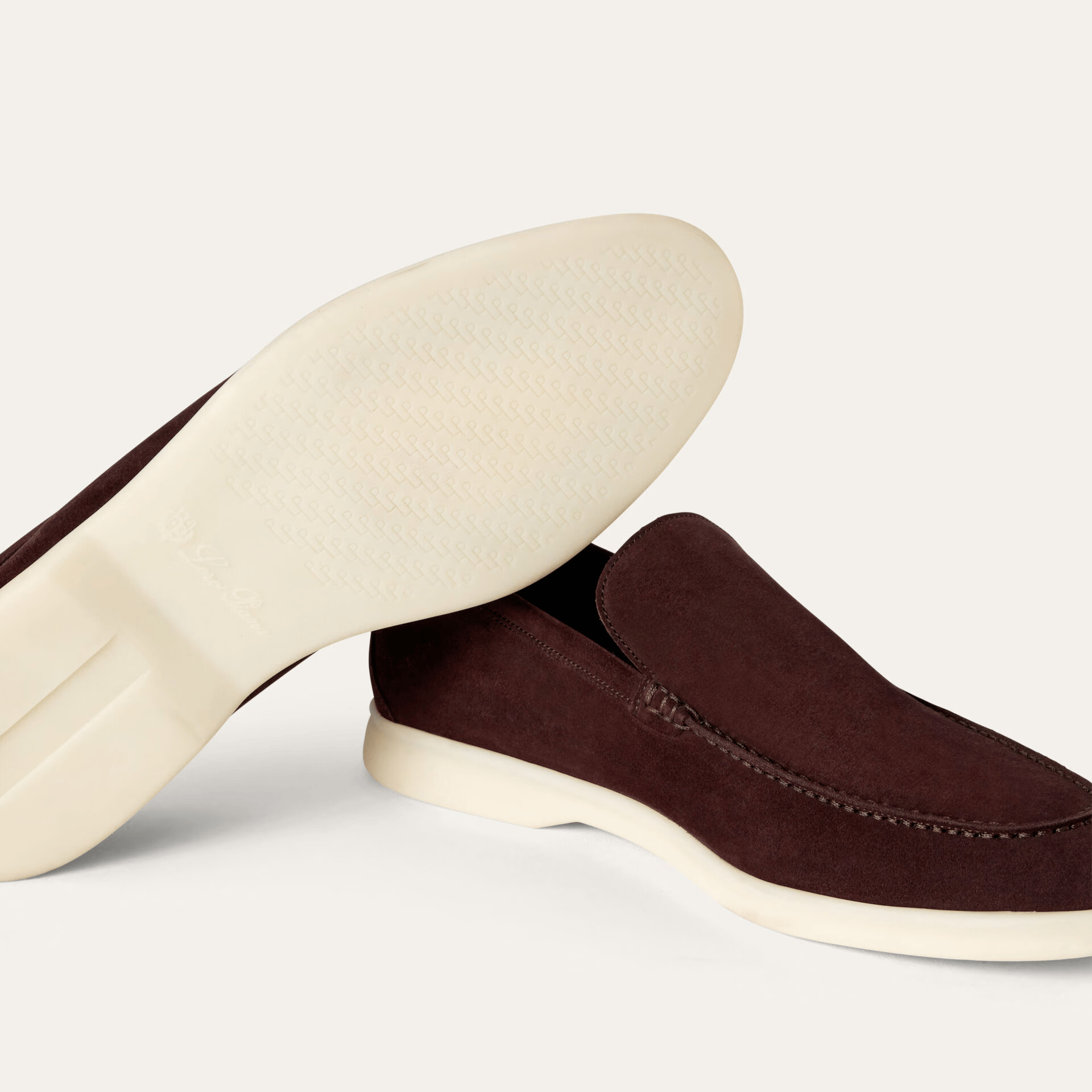 Loro Piana Summer Walk Suede Loafers - Amarone