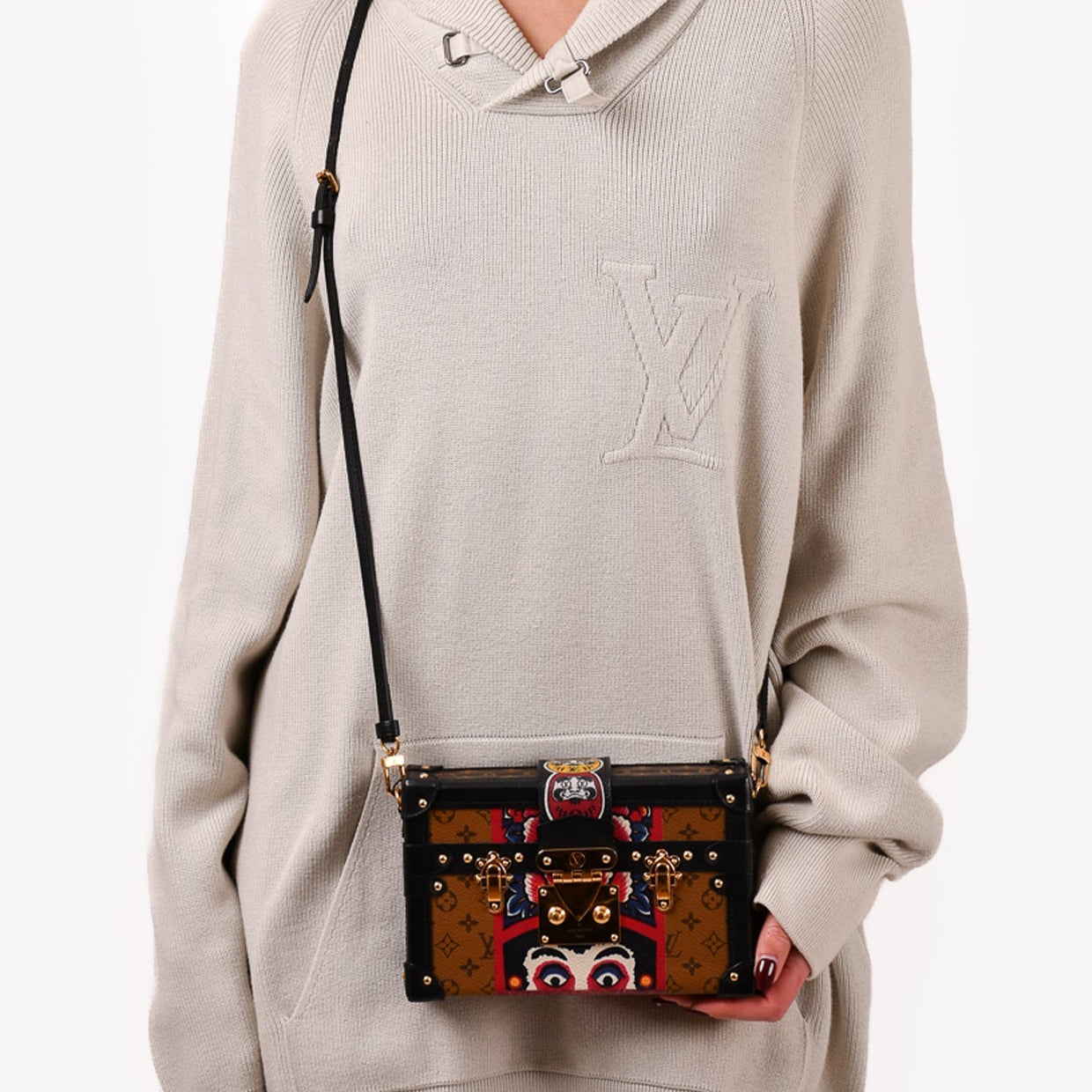 Louis Vuitton x Kansai Yamamoto Monogram Reverse Petite Malle Crossbody Bag - Brown