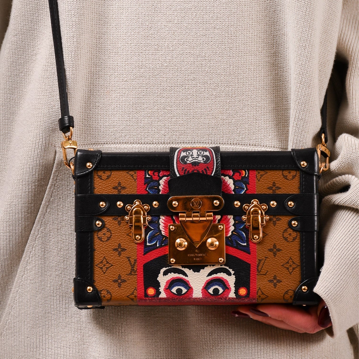 Louis Vuitton x Kansai Yamamoto Monogram Reverse Petite Malle Crossbody Bag - Brown