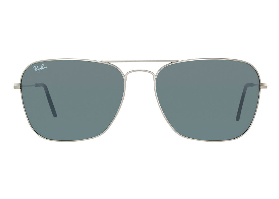Ray Ban Caravan RB3136 003/40 Square Silver Frame Sunglasses