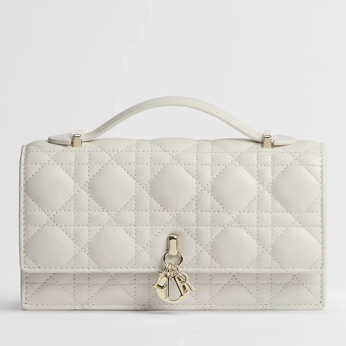 Dior My Dior Cannage Lambskin Mini Bag - Latte