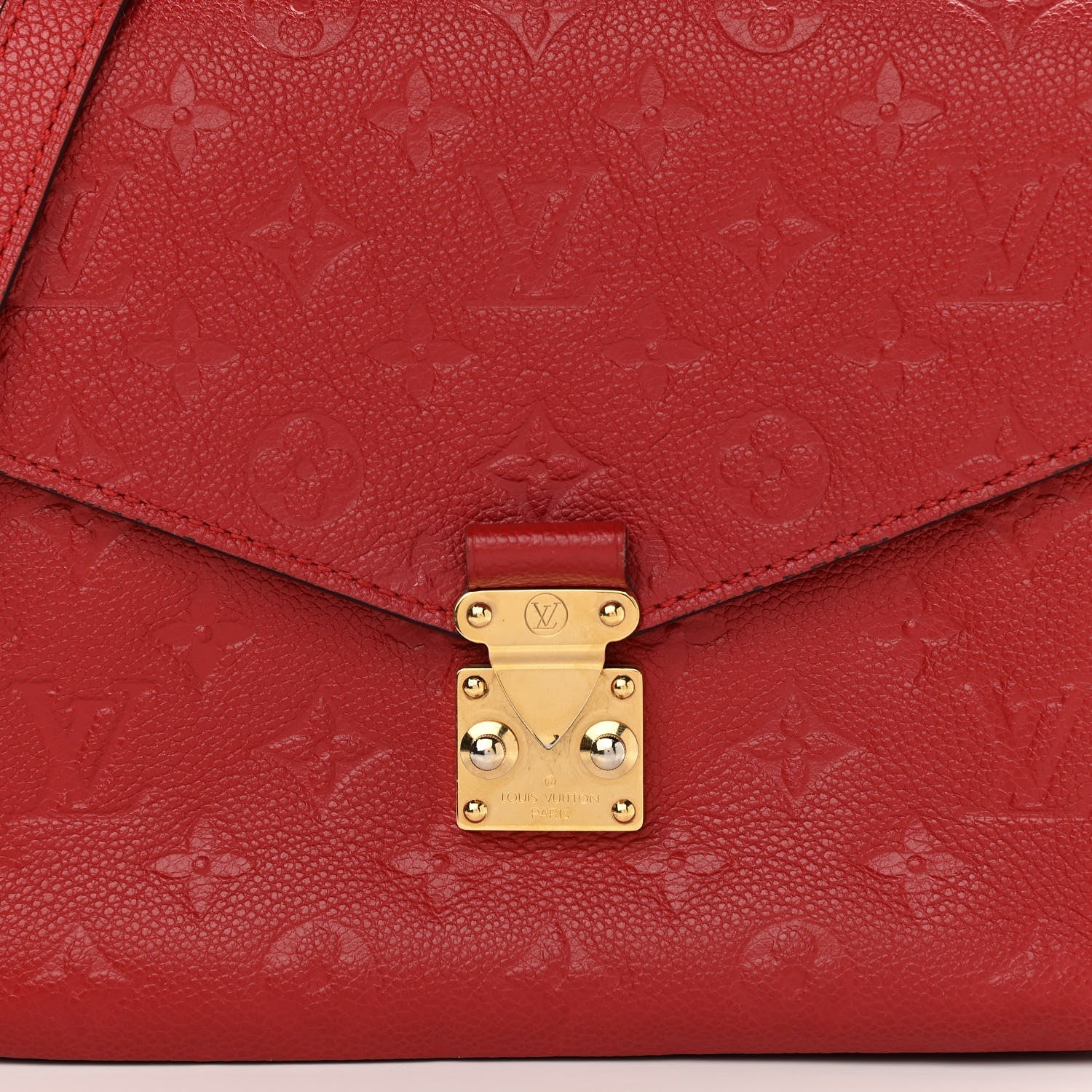 Louis Vuitton Monogram Empreinte Pochette Metis Handbag - Cherry