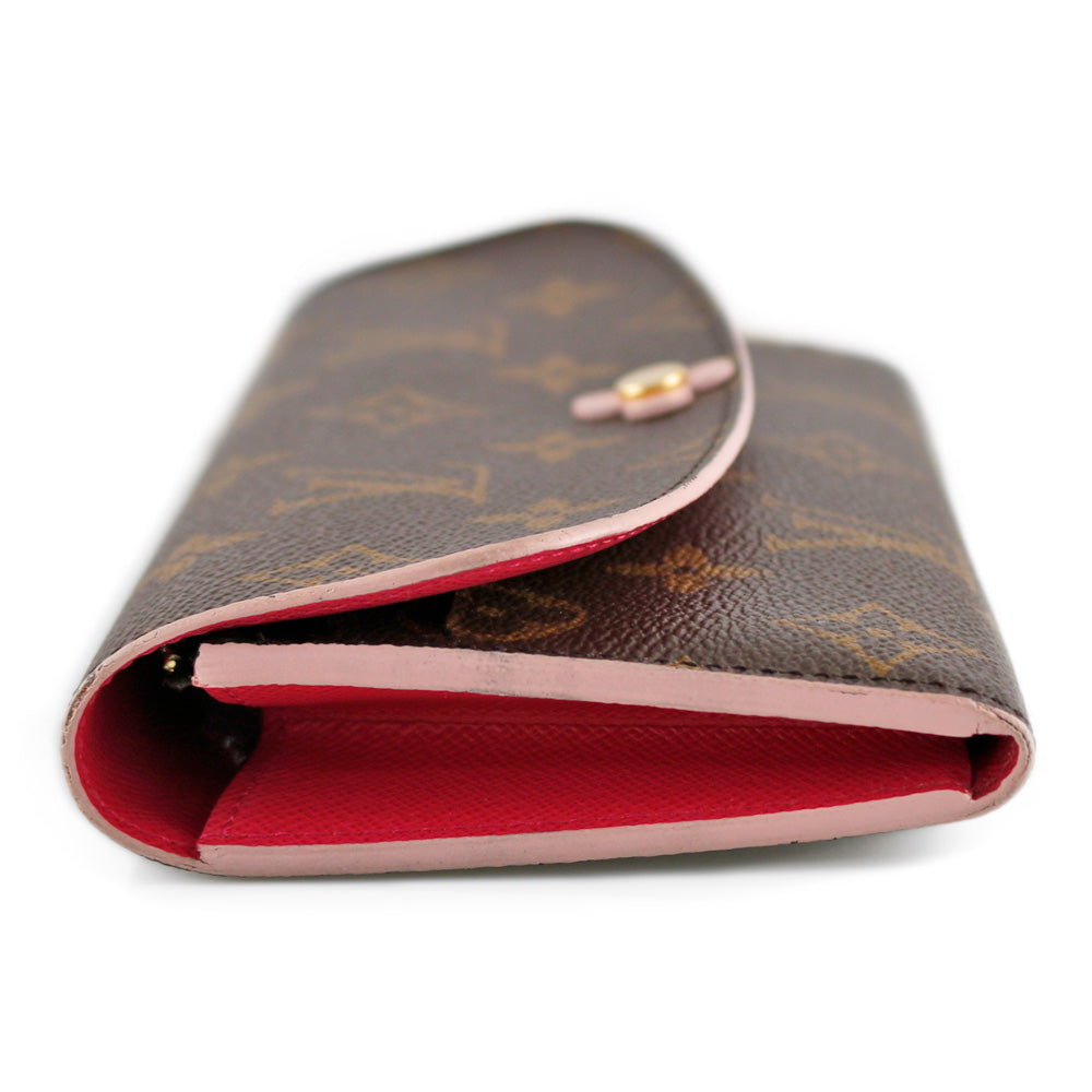 Louis Vuitton Monogram Bloom Flower Emilie Wallet - Brown Fuchsia