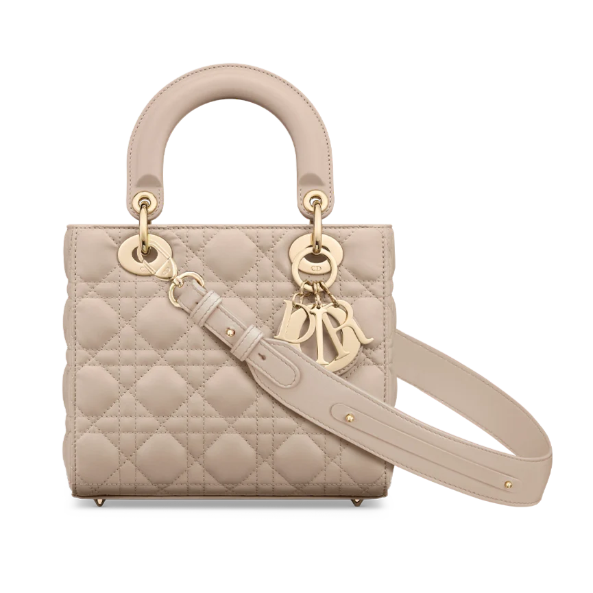 Dior Small Lady Dior Bag - Powder Beige Cannage Lamskin