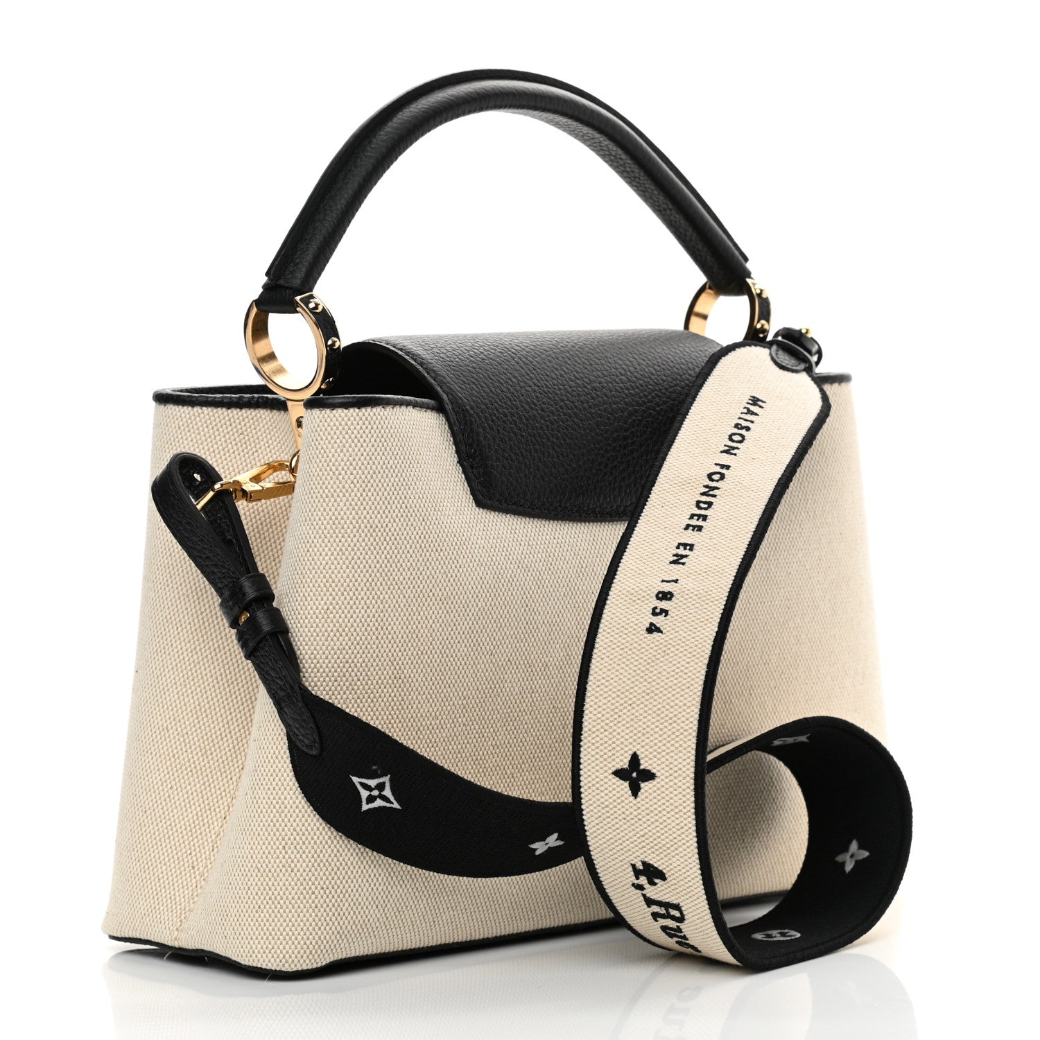Louis Vuitton Canvas Taurillon Capucines MM Handbag – Beige