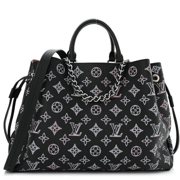 Louis Vuitton Mahina Leather Bella Tote Handbag - Black